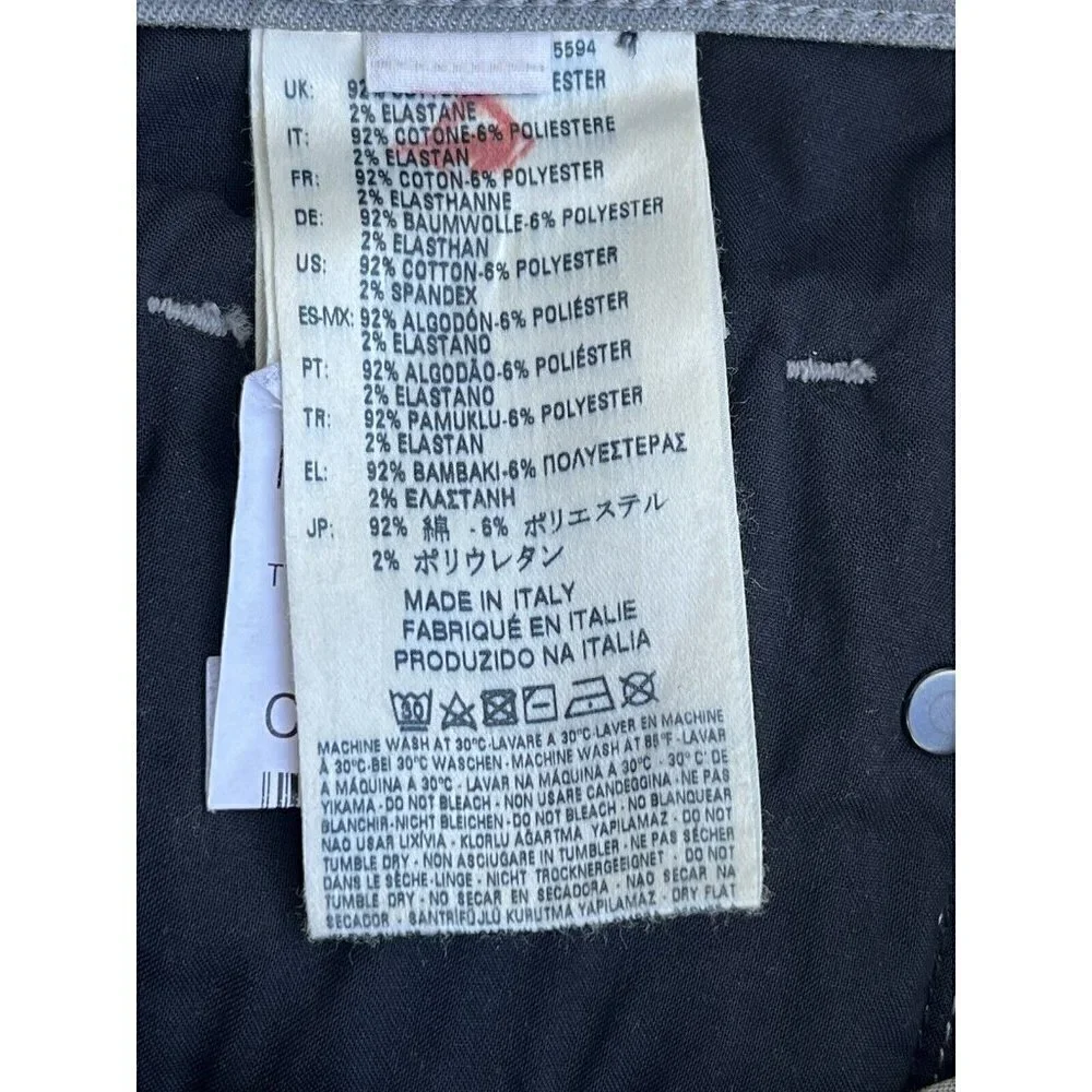 DIESEL Black Gold Women's Gray Type-1740 5 Pockets Crop Jeans Size 26 - Picture 3 of 15